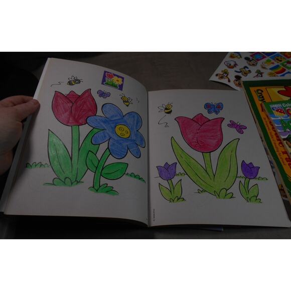 Kids Coloring Book/Drawing Lot: Stickers, Crayons, Coloring Books, Pencil Box - Picture 4 of 16